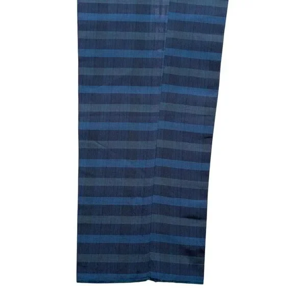 Mens Gurkha Pants 38 Blue Green Plaid Cotton Trousers Straight Fit Flat Front